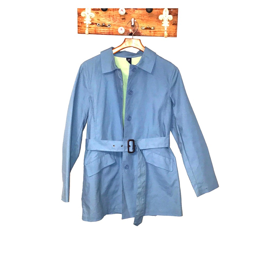 Gap Blue Trenchcoat Raincoat